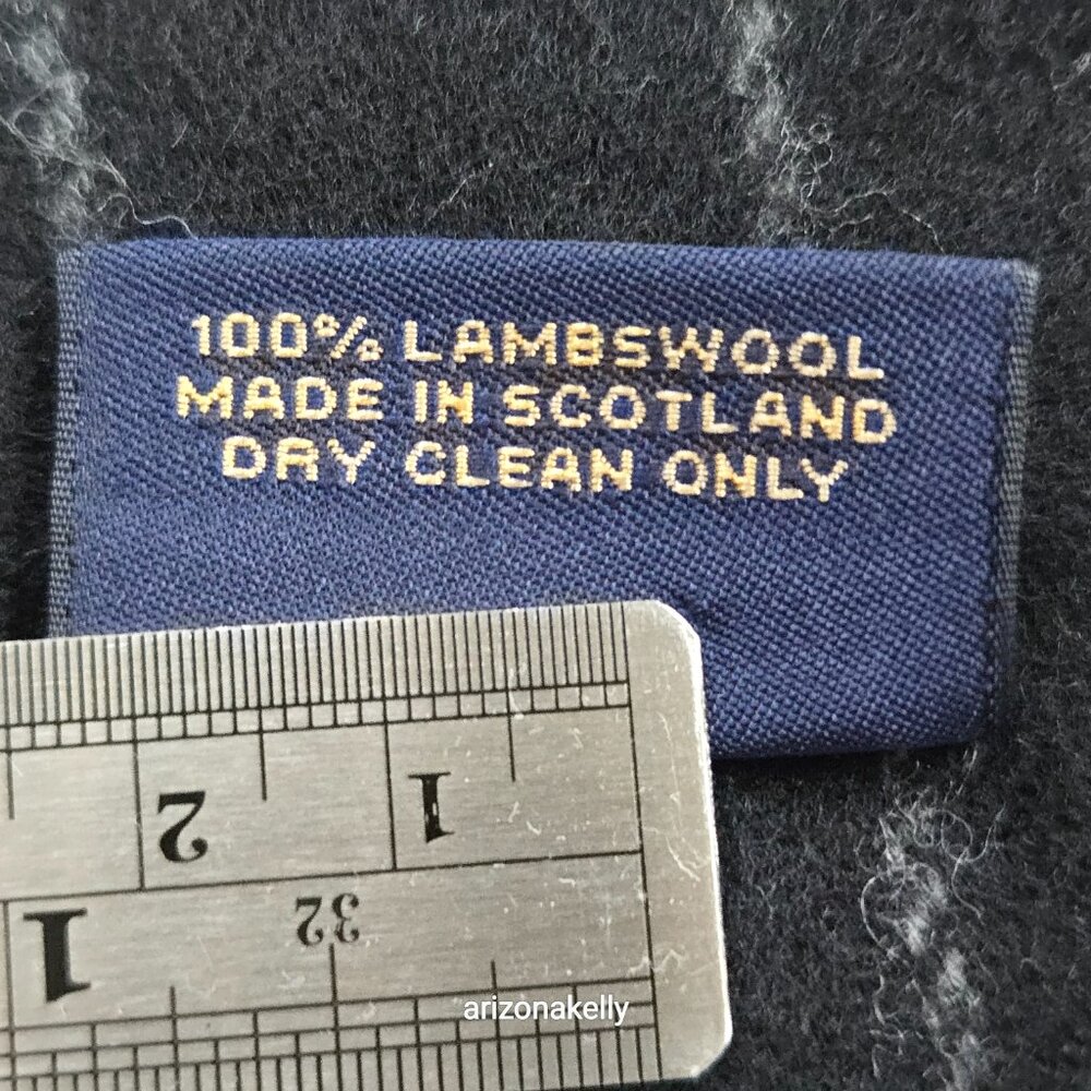 Brooks Brothers 346 Lambswool Black Pinstripe Scarf - Picture 6 of 10